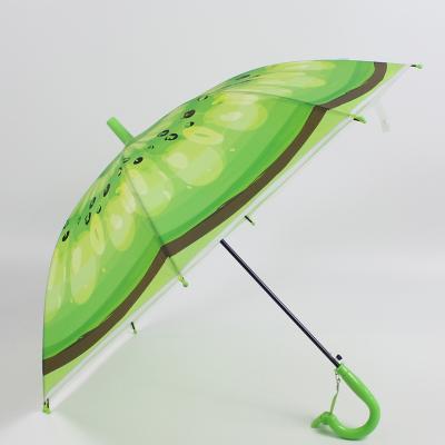 China 19 Inch Contemporary POE Promotional Fruit Watermelon Orange Printing Plastic Umbrella for sale