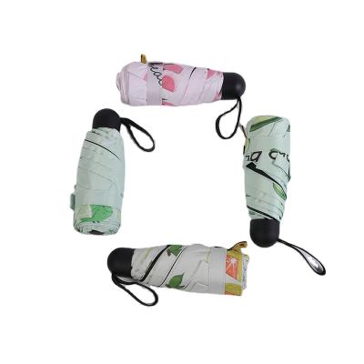 China Industrial Light 5 Times UV Fruit Print Against Lady Capsule Umbrella With EVA Zipper Case for sale