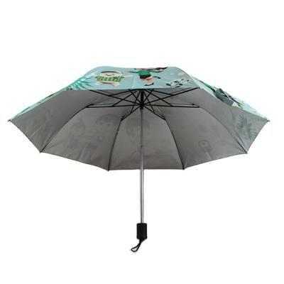 China Promotional 2 Fold Small Size Double Dome Bank Fold Umbrella Thailand UV Umbrella With Logo for sale