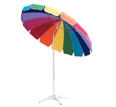 China 16K Outdoor Furniture Rainbow Aluminum Patio Beach Umbrella for sale