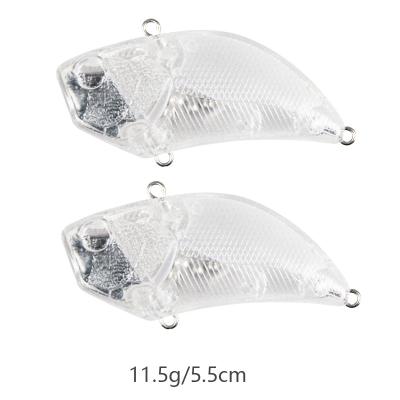 China Fresh and Saltwater Fishing Unpainted Artificial Empty Fishing Lures 5.5cm/14g VIB Hardbaits Body Fishing Wobbler Lipless Lure for sale