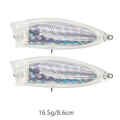 China Fresh and Saltwater Fishing Snap Lures 8.6cm/16g Unpainted Fishing Wobblers Fishing Water Top Perch Bait Artificial PESCA Isca Fish Empty Bait for sale