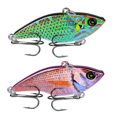 China ABS Plastic 5.4Cm 14G Ice Fishing VIB Realistic 3D Realistic Hard Bait Eyes Wobbler Crankbait Spin Jig PESCA Fish Bait Fishing Tackle for sale