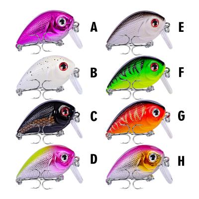 China ABS Plastic Small Crank Fishing Lure 4.5CM 7.2G Hard Bait Artificial Wobblers Mini Bait Carp Bass Crankbait Pilot Fishing Accessories for sale