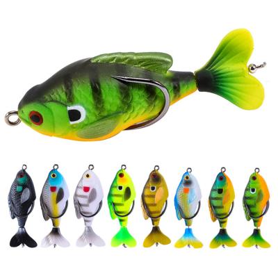 China 7.5cm 8.5g Pike 7.5cm 8.5g Trout Plopper Tail Hard Soft Spinning Tackle Topwater Fishing Lures Frog Plopper Bass Artificial Crankbait Soft Bait for sale