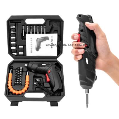 China DIY Woodworking Tools 3.6V 1300mAh Li-ion Battery Charging Home Hand Drill Set DIY Woodworking Electric Rechargeable Cordless Screwdriver Home Tools for sale