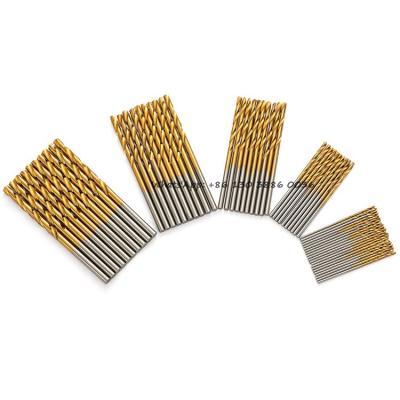 China Factory direct supply high speed steel titanium quoted twist drill bits set with titanium coated for sale