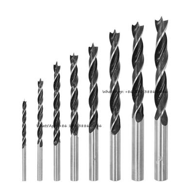 China 8pcs Professional Woodworking Drill Bits Carpenter 3-10mm Three Point High Carbon Steel Twist Wood Drill Bit Wood Plank Hole Drilling for sale