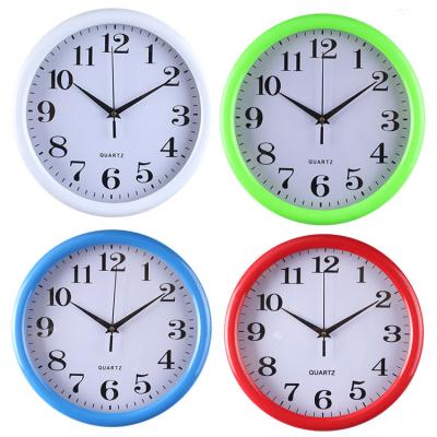 China Custom Antique Style Wall Clock 28cm Printed Face Battery Operate Quartz Plastic Round Gift Antique Body Customized Style Decorative Time for sale