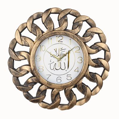 China Hot Selling Islamic Azan Wall Clock of Antique Style Plastic Wall Clock for Prayer for sale