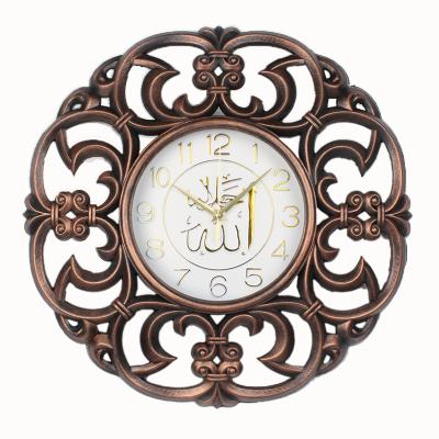 China Hot Selling Islamic Azan Wall Clock of Antique Style Plastic Wall Clock for Prayer for sale