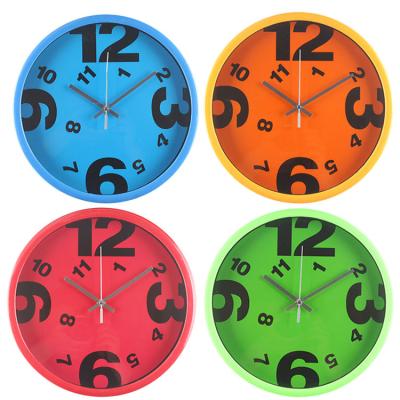 China Antique Style 12 Inch Plasticwallclock Colorful UV Printing Wall Clock For Home Office Decor for sale