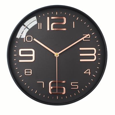 China Wall Clock Antique Style Home Decoration 12 Inch Modern Plastic 3d Wall Watches Home Decor Wall Clocks for sale