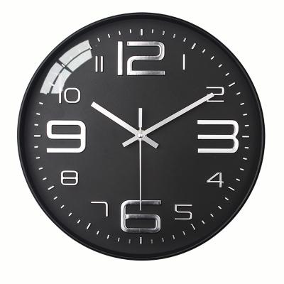 China Modern Design Home Style 3D Arabic Numeral Antique Decorative Gift Best Selling Round Plastic Wall Clock for sale