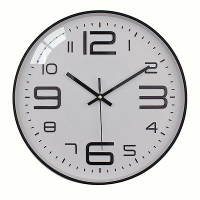 China Modern Design Home Style 3D Arabic Numeral Antique Decorative Gift Best Selling Round Plastic Wall Clock for sale