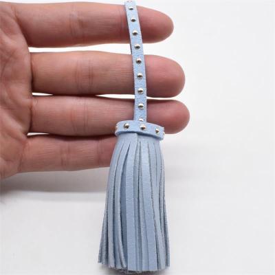 China Promotion Gift 2022 New Fashion Tassel Rivet Pendant Accessories Car Key Chain Luggage Diy Accessories for sale