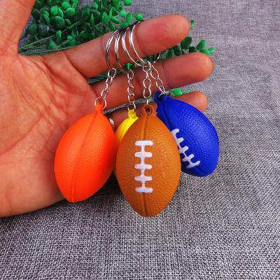 China Promotion Gift Football Key Chain Soft Key Chain Foam Leather Key Chain Kneading Pendant Custom Logo Factory Wholesale for sale