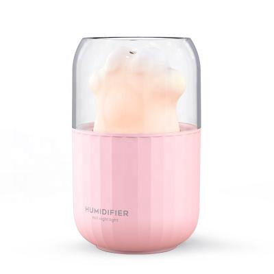 China Creative Cool Car Mist Humidifier With Cat Claw Design Water Light Near Warm Humidifier for sale