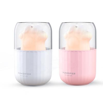 China Car Mini 300ml USB Water Capacity Cat Claw Humidifier with LED Night Light Function for sale