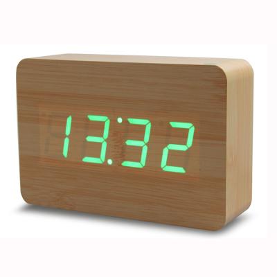 China LUMINOVA Zogift LED Wooden Multifunctional Fashionable Smart Alarm Clock for sale