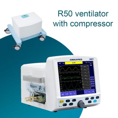 China CE certified ICU ventilator with compressor Siriusmed for ICU and OR for sale