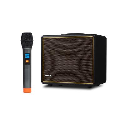 China No Active Digital Sound System 8 Inches USB and Cinema Wood Portable Leather Guitar Home Cart PVC BT Classroom Audio Speaker for sale