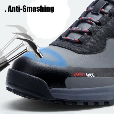 China Anti-Slip Mens Safety Shoes Steel Toe Working Safety Shoes For Men Shape Increase Sneaker Shock Proof Puncture Resistant Slip Resistant Shoes for sale