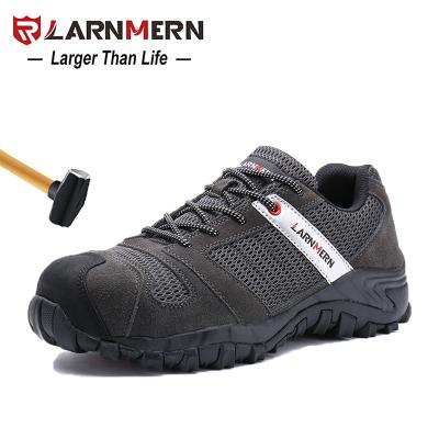 China LARNMERN Steel Toe Men Work Safety Shoes Anti-smash Toe Cap Boots Professional Mesh Hombres Puntera De Acero Zapatos Work Shoes for sale