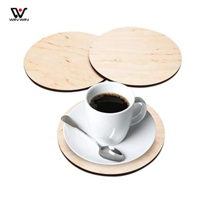 China China DIY Thin Natural Unfinished Wood Crafts Custom Print 10cm Small Series Simple Wood Slices for sale