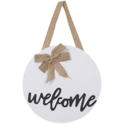 China Europe Customized 2021 Welcome Home Sign Black Log Wall Hanging Decor Sign for sale