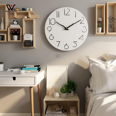 China European Antique Custom Modern Home Decoration OEM Style Modern Wooden Wall Clock Living Room for sale