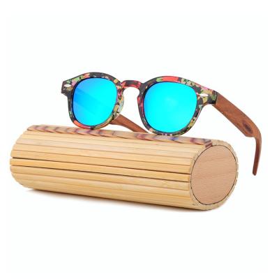 China Fashion Sunglasses Bamboo Sunglasses Polarized Handmade Vintage Round Driving Sunglasses Cool Wooden Sun Glasses for sale