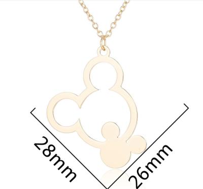 China Trendy Shiny Luxury Gold Plated Stainless Steel Crystal Zircon Geometric Pendant Necklace For Women Jewelry for sale