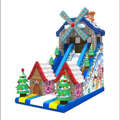 China Parks 2019 New Design Inflatable Slide With Christmas Trees for sale