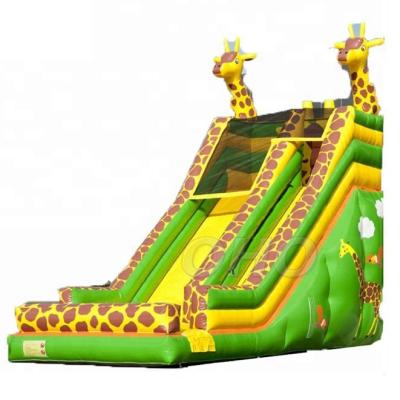 China Kids Play Giraffe Bounce Inflatable Jump Slide Outdoor Bounce 7*4m Small Children For Sale for sale