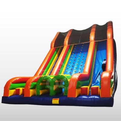 China Funny Parks Backyard Inflatable Dry Slide Game For Kids Cheap Double Lane Inflatable Slide for sale