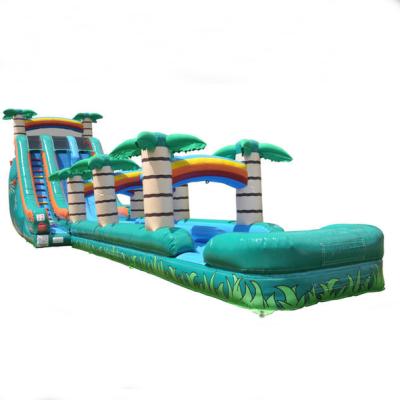 China 2019 Hot Sea / Lake Palm Water Games Inflatable Slide And Slide Rental for sale