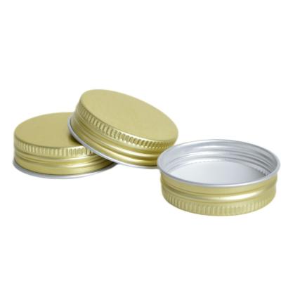 China Hot Sale 4012# Child Safe Professional Manufacture Aluminum Foil Cap Seal Aluminum Tin With Screw Lid Jar Metal Glass Cap for sale