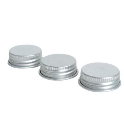 China 1812# Silver Aluminum Plastic Jar Supplier Child Safe Metal Cap Jar Lid Metal Cap Knurled Screw Lid for Glass Bottle for sale