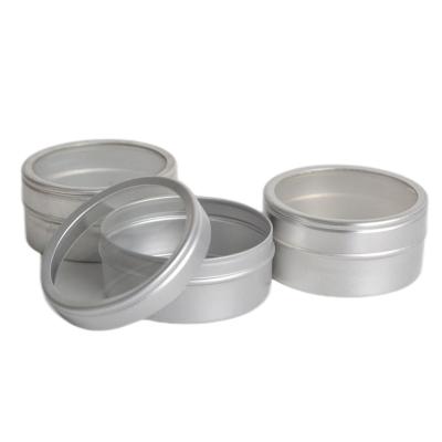 China Recycled Materials 5225K# 40ml Customized Aluminum Screw Jar Gift Box Tin Packaging Round Metal Packing Box for sale