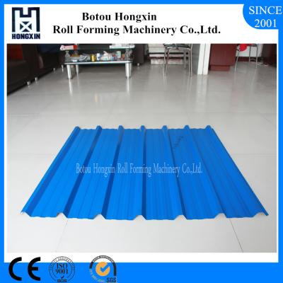 China Trapezoidal Type Roof Roll Forming Machine With Pre Cutter 70kg / Pc Solid Shaft for sale