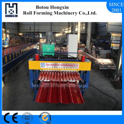 China PLC System Glazed Tile Roll Forming Machine , Custom Length Corrugated Roller Machine for sale