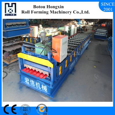 China Color Corrugated Sheet Making Machine , Building Corrugated Roll Forming Machine for sale