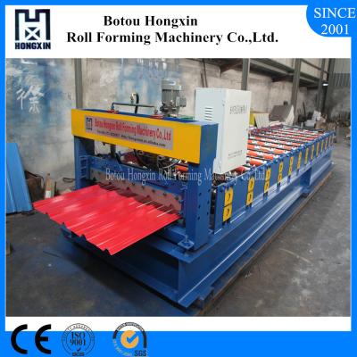 China PLC Control System Roof Roll Forming Machine For Trapezoidal Sheet for sale