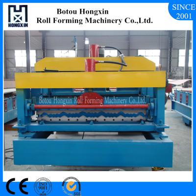 China 70mm Dia Shaft Glazed Tile Roll Forming Machine Hydraulic Cutting System for sale