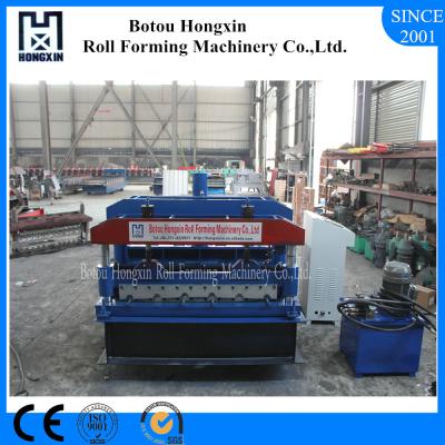 China Glazed Step Tile Roll Forming Machine , 1000mm Cover Width Roll Forming Machines for sale