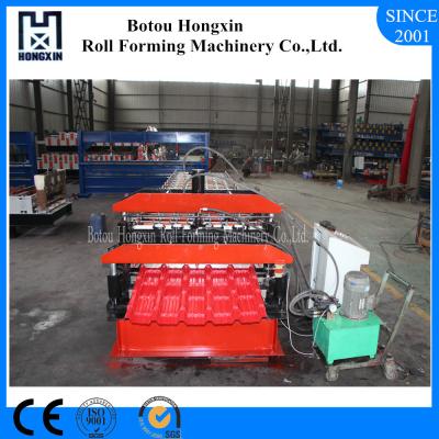 China Double Layer Glazed Tile Roll Forming Machine For Roofing Panel 72mm Roller for sale