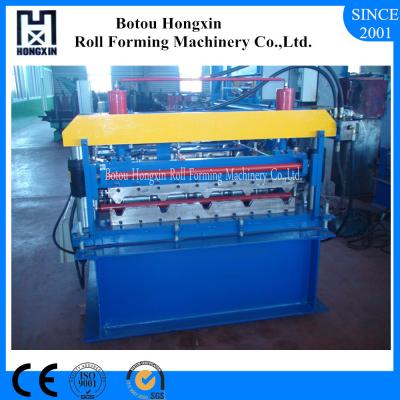 China Trapezoidal Roofing Sheet Forming Machine , PLC Control Metal Roofing Machine for sale