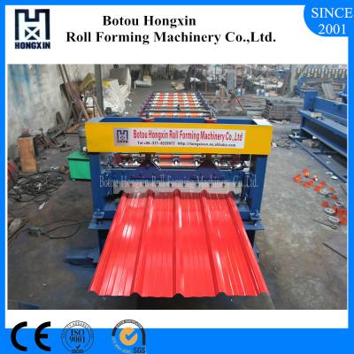 China Profile Roof Automatic Roll Forming Machine 0.3 - 0.8mm Thickness Plate for sale