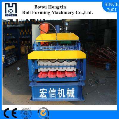 China Steel Double Layer Roll Forming Machine , Electrical Motor Roofing Sheets Machine for sale